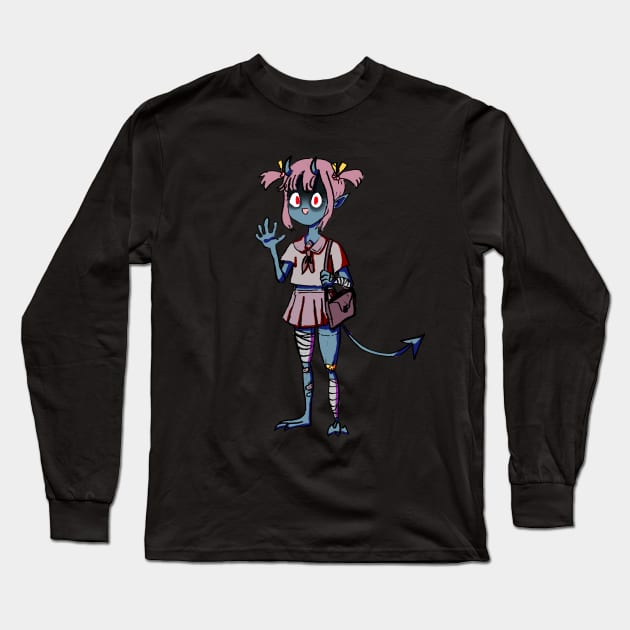 Taomi Demon School Girl Long Sleeve T-Shirt by kuraimochi